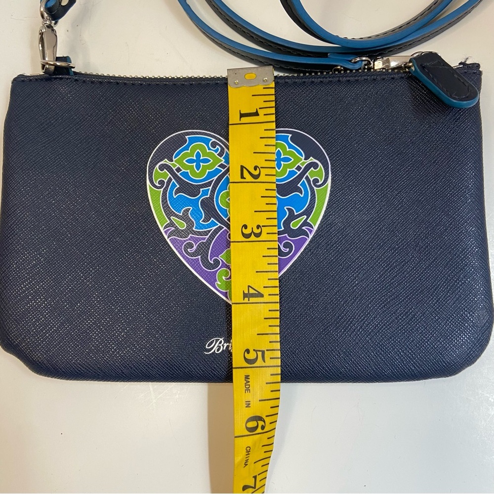 Brighton Blue Crossbody Bag with Vibrant Heart - Picture 4 of 11